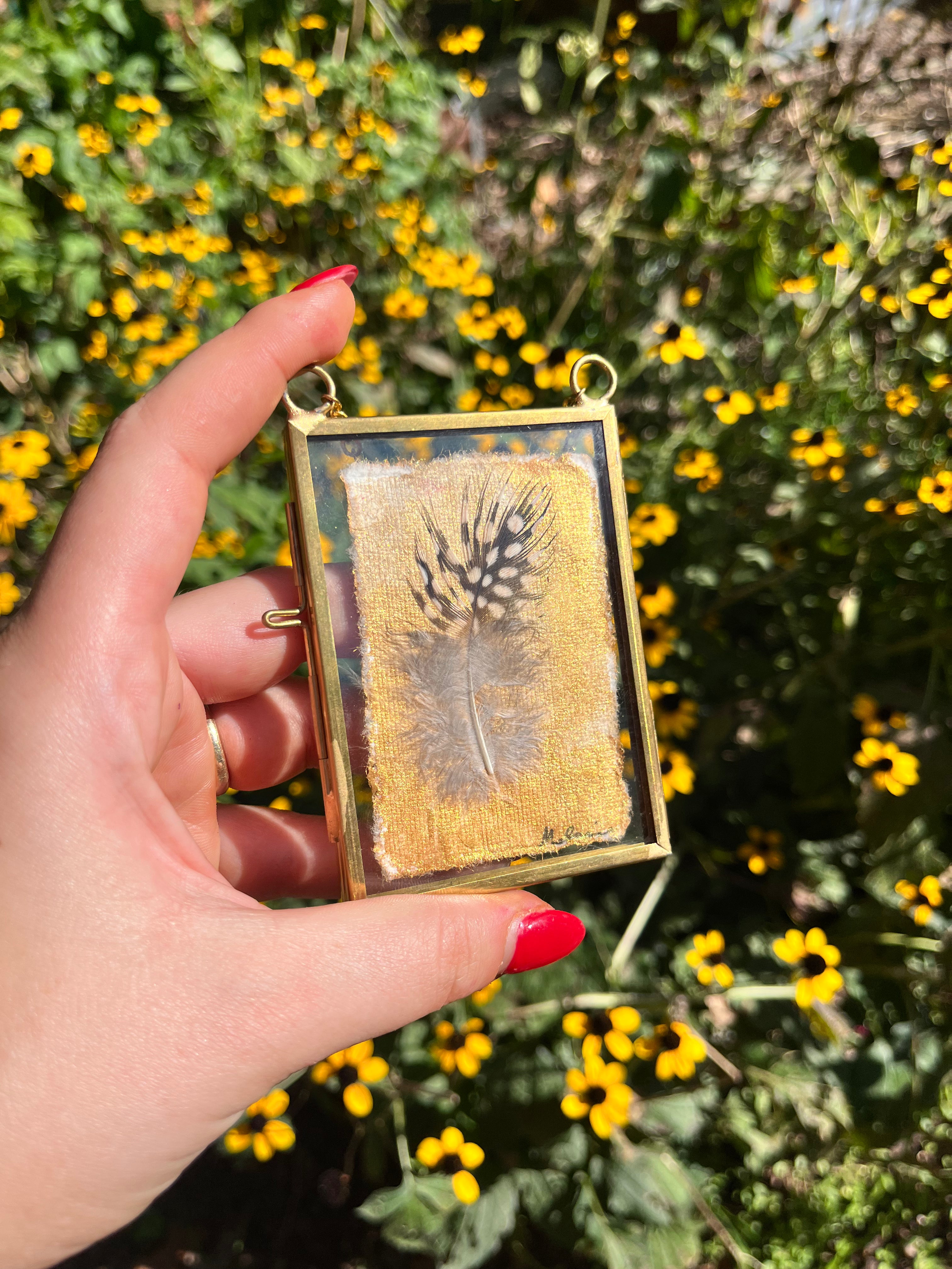 Mini Painted Florals in Gold Frame