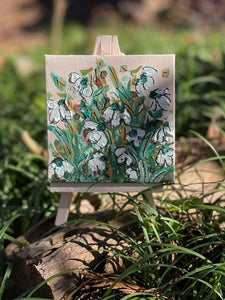Birth Month Flower Painting- January Snowdrops - Blush