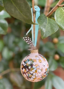 Hand Painted Ornament by Melanie -Violets
