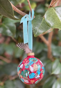 Hand Painted Ornament by Melanie - Magnolia Leaves